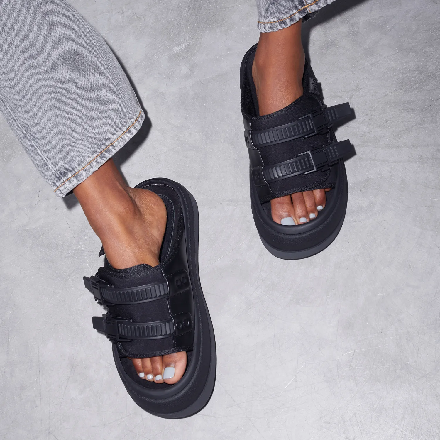 EYTYS Capri Neoprene Black Sandals | EYTYS