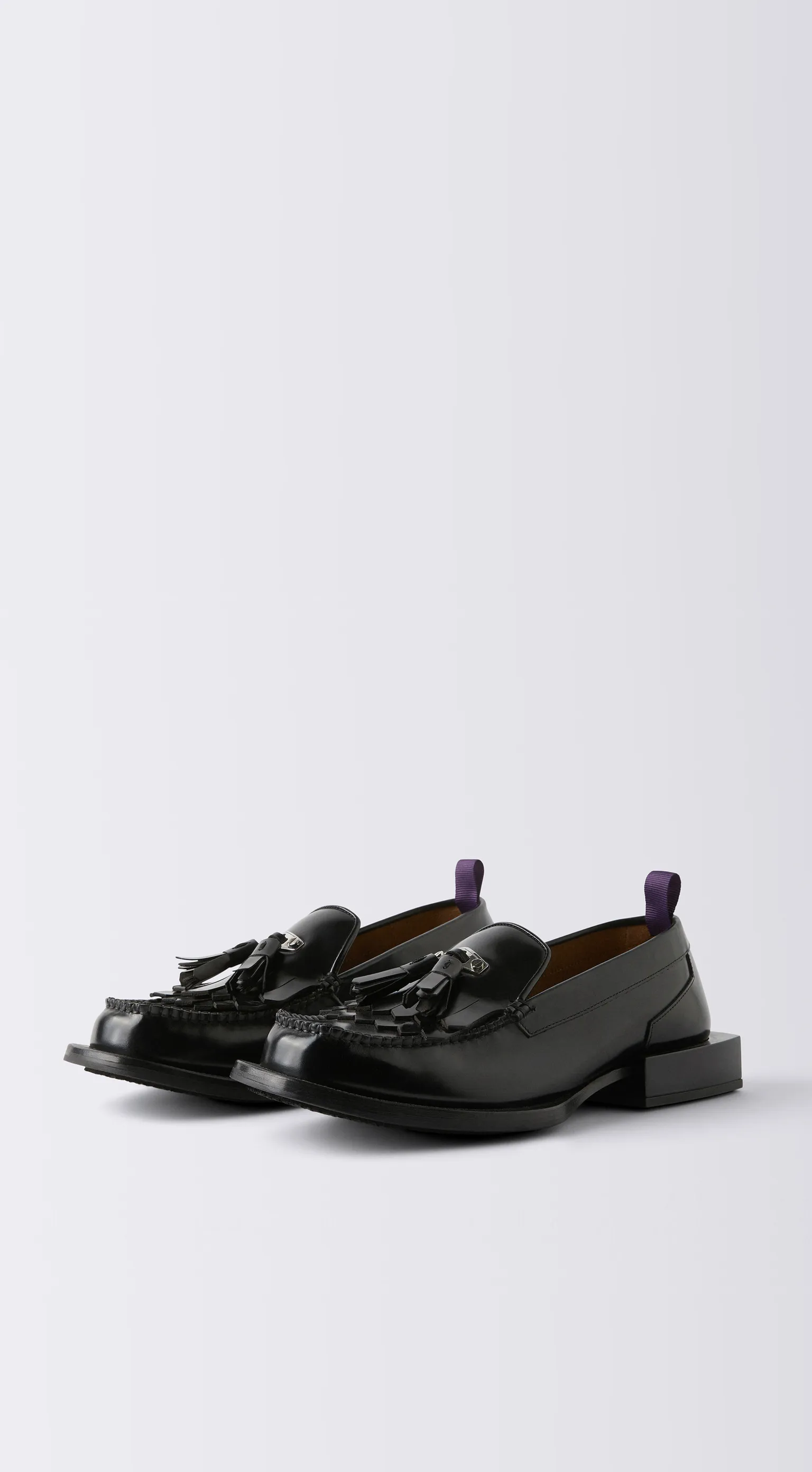 EYTYS Rio Fringe Leather Black Loafers | EYTYS